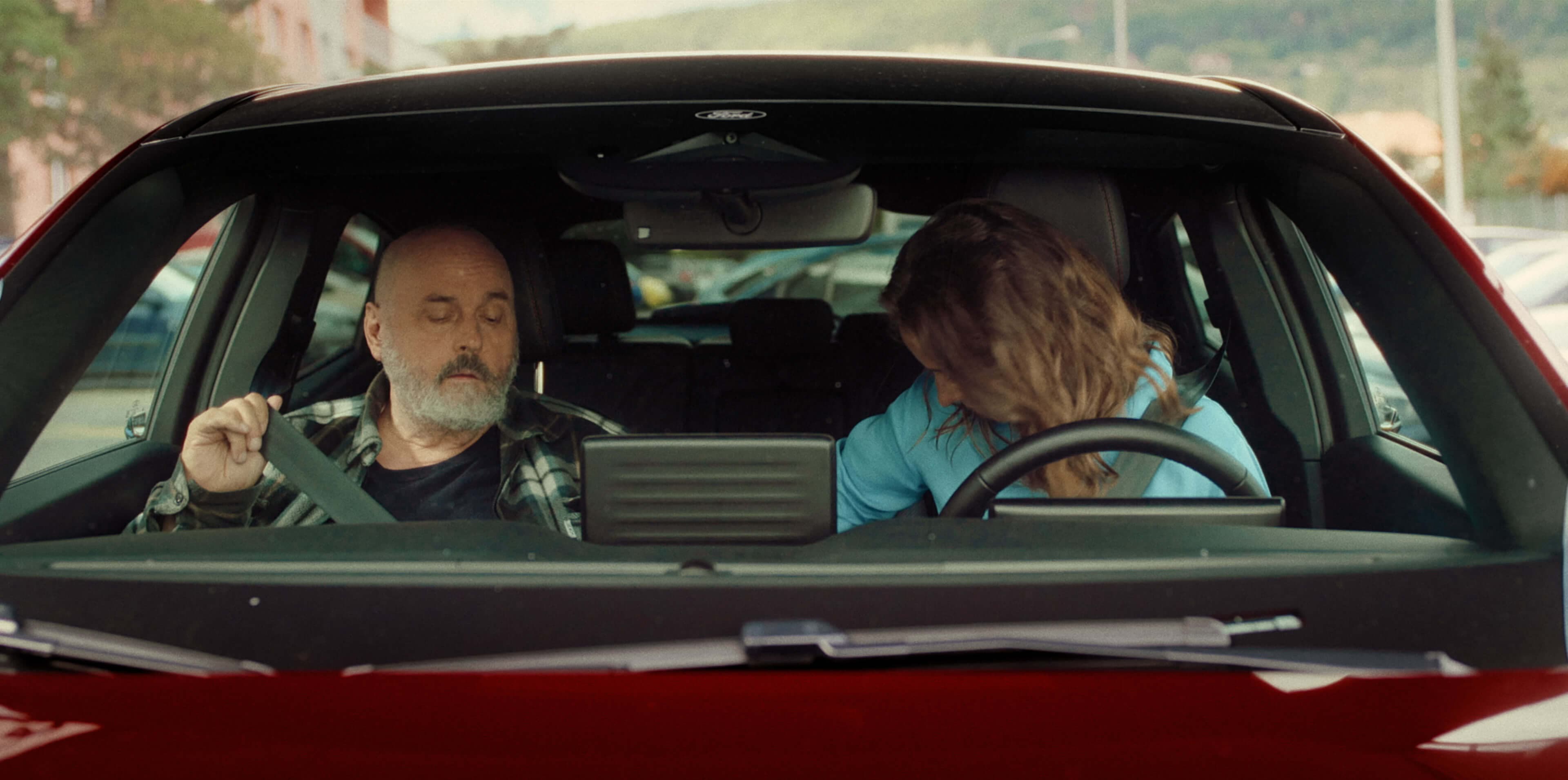 Scene from the Ford Mustang Mach-E Range Anxiety spot — To Určitě Ano (To Urcite Ano) campaign directed by Martin Marko, tackling Czech EV myths for Ford Czech Republic