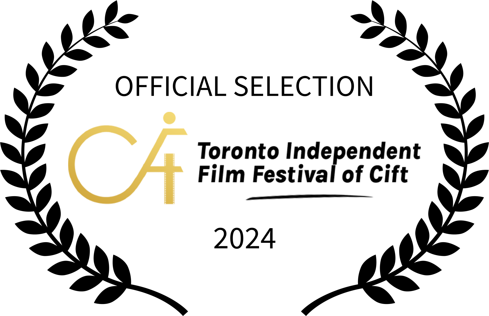 Award laurel — CIFT black — At Sea short film directed by Martin Marko