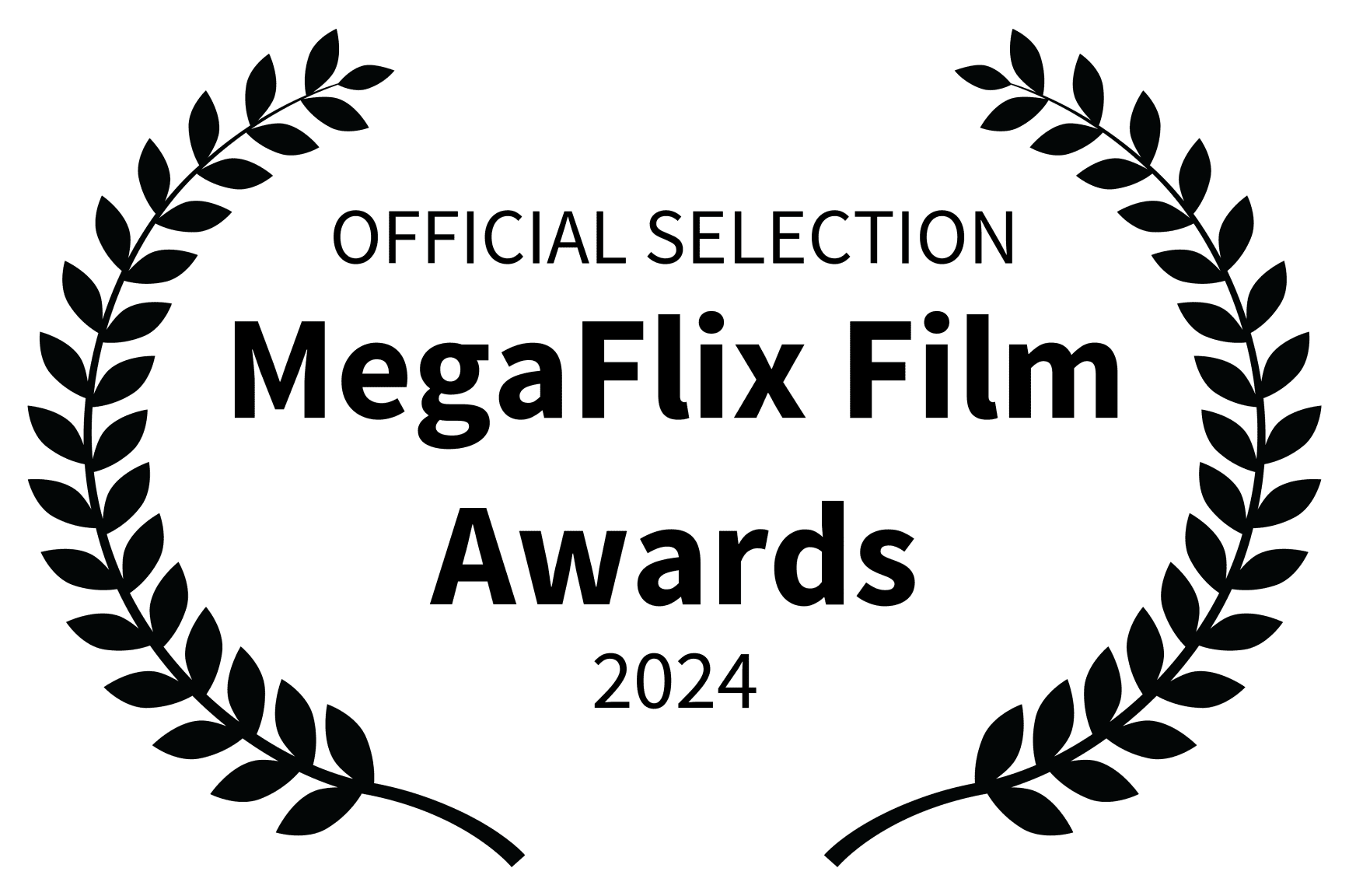 Award laurel — OFFICIAL SELECTION MegaFlix Film Awards 2024 — At Sea short film directed by Martin Marko