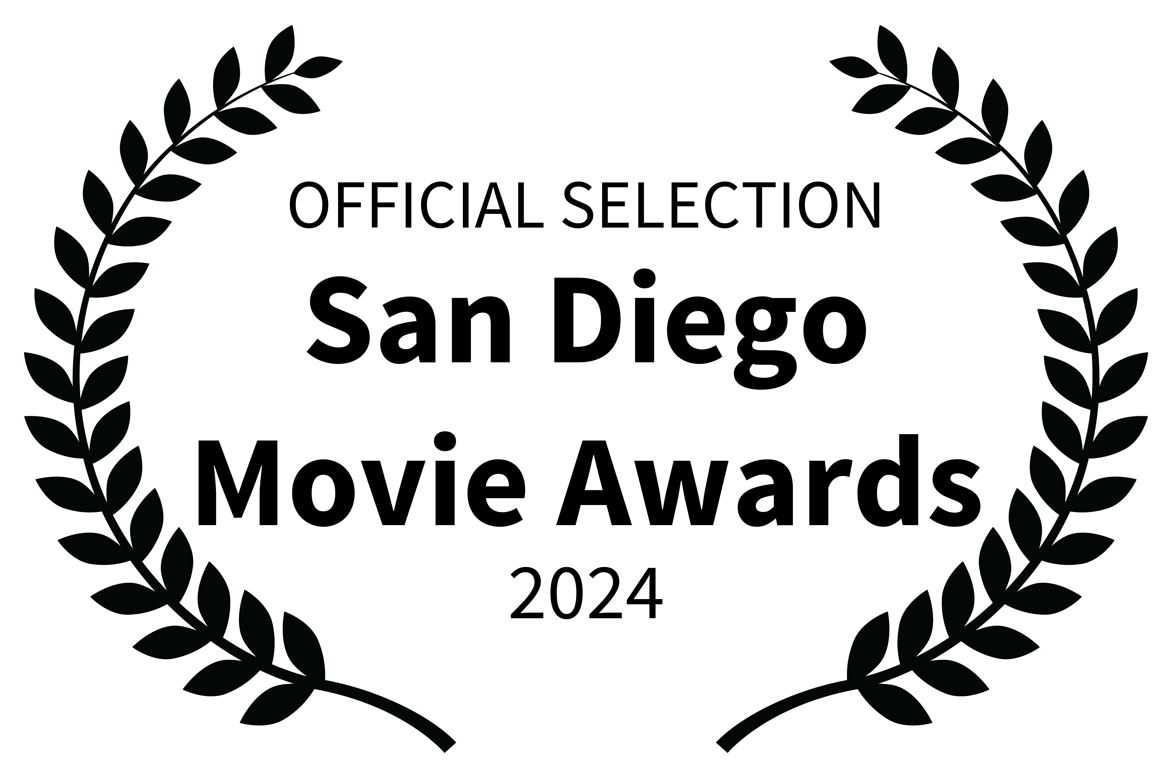 Award laurel — OFFICIALSELECTION SanDiegoMovieAwards 2024 — At Sea short film directed by Martin Marko